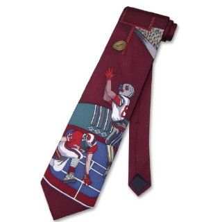  100% SILK NeckTie Football Design Mens Neck Tie #124 2 Clothing