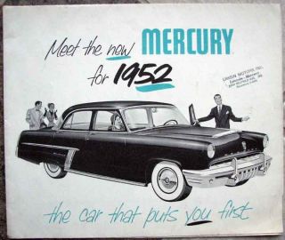 Original 1952 Mercury Dealer Brochure L K 400S