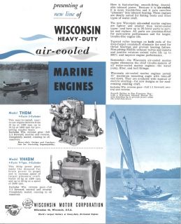 Wisconsin Engine Color Brochure THDM VH4DM Marine Engine