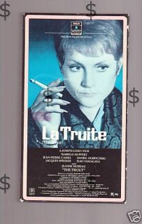 La Truite Isabelle Huppert Joseph Losey 1982 RARE VHS