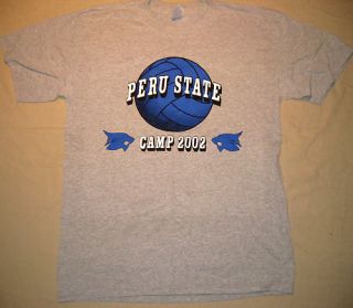 Peru State Medium 2002 T Shirt Nebraska Volleyball MCAC