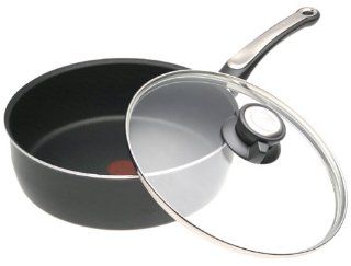 T FAL 4.4 Quart Deep Saute Pan with Lid 145326 Kitchen
