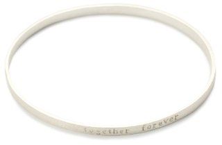 Dogeared Bridal Together Forever Engraved Silver Dipped Bangle