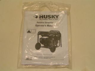 Husky Briggs Stratton Power Products Portable 5000W Generator Operator