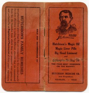 Hutchison Medicine Magic Oil Liver Pills Liniment Note Pad Texarkana