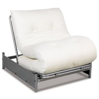 Solo Fold Out Chair Bed Metal Frame Silver Finish Optional Mattress