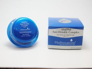 Hydroxatone Am PM Anti Wrinkle Complex Day Night Cream SPF 15 1 oz 30g
