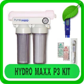 Kit includes 1 each of 75 gpd Hydro Maxx P 3, HM Digital TDS EZ and