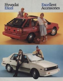 1987 Hyundai Excel Accessories Sales Brochure Book