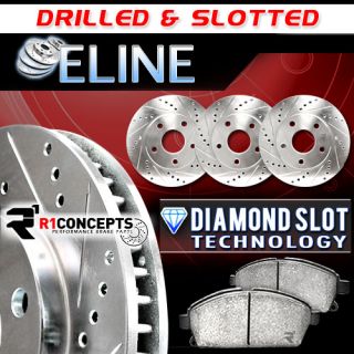 you are bidding on 2 front 2 rear r1 concepts eline drilled slotted