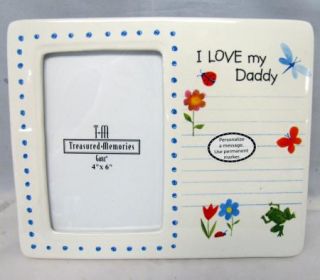 Ceramic Picture Frame Personalize I Love My Daddy New