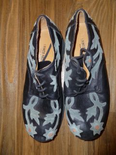 PINCO PALLINO Italian Shoes Girls Flower Leather SZ 35 EU EXCELLENT
