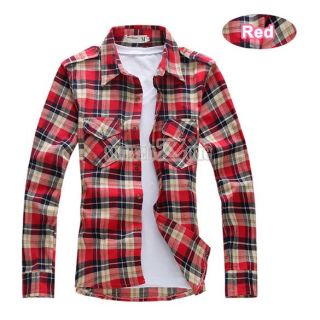 S0BZ New Long Sleeve Best Collection Men Western Grid Pattern Shirts 5