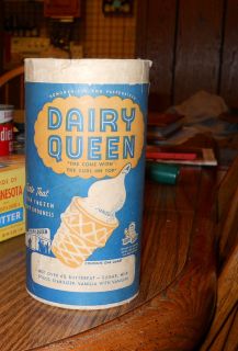 Dairy Queen Ice Cream Container One Quart 1950s Graphic Scene