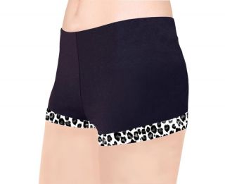 Ice Figure Skating Dress Pants Booty Shorts Leopard WH