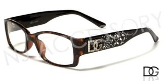 Clear Lens Designer Glasses by DG Tortoise Frame Womens Fashion with
