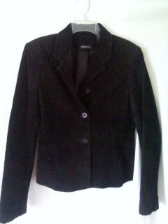 Womens Ideology Black Suede Leather Jacket Size 12 M L