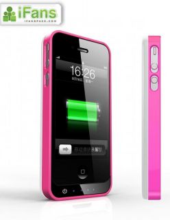 Ifans Brushed Metal Pink Battery Backup Case for iPhone 4 4S Slimmer
