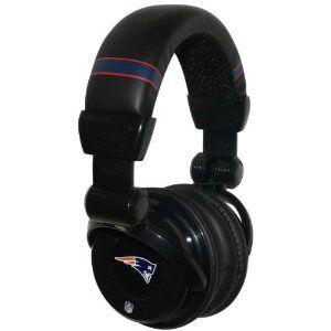 iHip NFH26NEP NFL Over Ear Headphones in Line Microphone New England