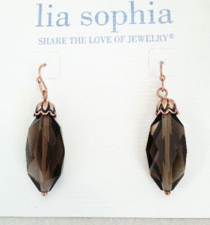 Lia Sophia 2010 Cavaco earrings with facet cut glass beads and