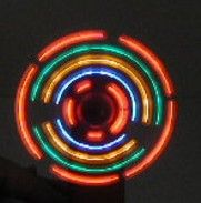 Mini Fan Multi Colored LED Flashing Lights Music