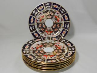   Derby Traditional Imari Smooth Edge 2451 Set of 6 Luncheon Plates