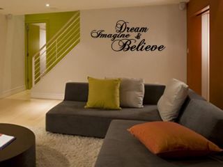 Dream Imagine Believe Vinyl Wall Art Decal Home 36