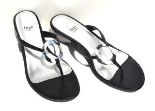 IMPO Black Radiate Snake Print Womens Sandals Shoes Sz 9.5 (Retail $78