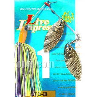 Spinnerbait Bass Fish Lure Live Impress 1 2oz NO3