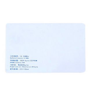 USD $ 10.49   5 Pieces RFID 13.56Mhz ISO14443A Mifare S50 ISO Card