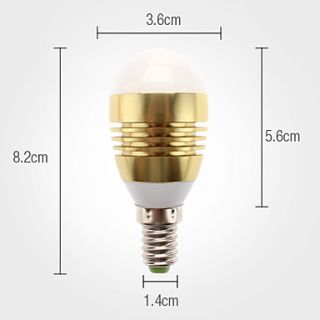 EUR € 7.17   E14 3W 300 400LM 3000 3500K Warm wit licht LED Ball