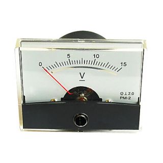 USD $ 14.99   DC 0 15V Analog Voltmeter Panel (Voltage Meter),