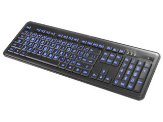 Impecca KBL200 Slim Illuminated Keyboard Large Font Bright LED Backlit