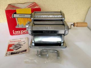 Imperia Simplex SP 150 Chrome Pasta Maker Noodle Ravioli Machine Italy