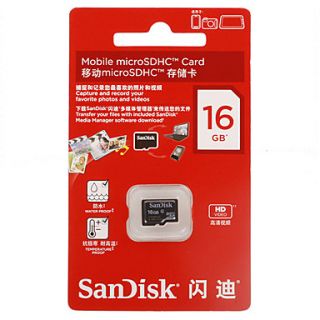 16GB SanDisk Waterproof HD Video Class 4 MicroSDHC Mobile Memory Card