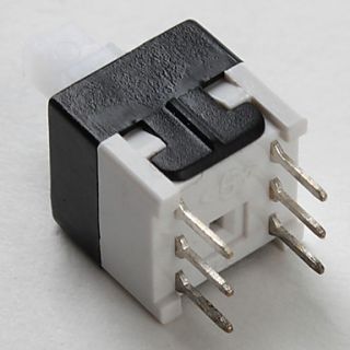 USD $ 2.29   6 pin Tact Switch (Non lock, 20 Pieces a pack, 8.5x8.5mm