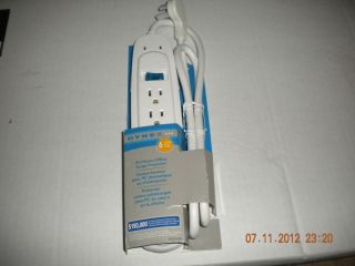Dynex 6 Outlet Surge Protector Wall Mount Power Adapter Strip for Home