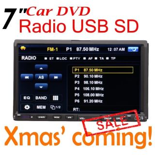 Anti Shock 7 in Dash Touch Screen DVD CD SD USB Car Player RDS Radio