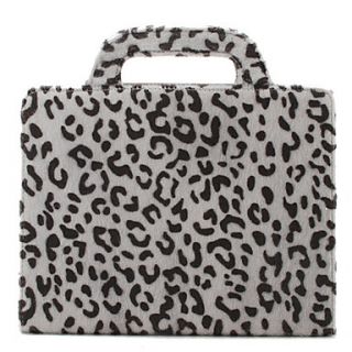 USD $ 23.99   Furry Leopard Skin Handbag and Stand for iPad 2