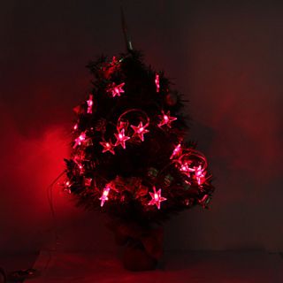 USD $ 10.99   2.8M 20 LED Star Shaped Red Light String Fairy Lamp for