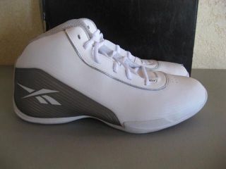 NEW Mens Reebok Deep Range II White Lightweight Basketball Shoes