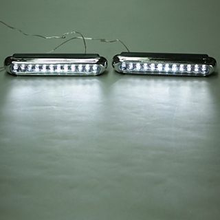 EUR € 23.36   White 12 LED Car Day Light 12V 160 x 24mm, משלוח