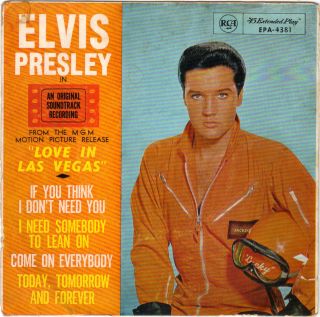   PRESLEY EP RCA 4381 VIVA LAS VEGAS 1964 AUSTRALIA LOVE IN LAS VEGAS