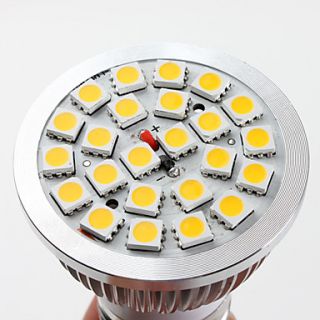 EUR € 5.97   e27 24 5050 SMD 3.5W 300lm 2800 3300k branco quente luz