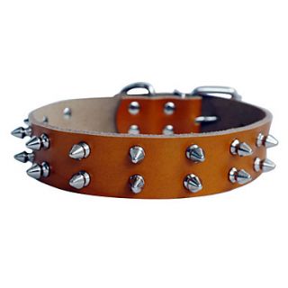 USD $ 26.19   Adjustable 2 Row Punk Spiked Style Leather Dog Collar