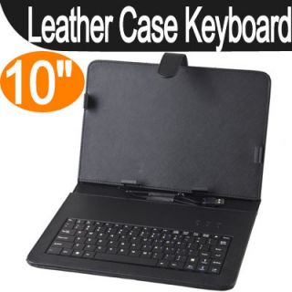 Leather Case Mini Keyboard for 10 inch Tablet Android PC New Black
