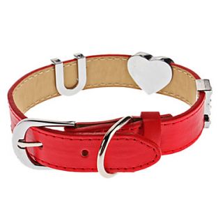 Justerbar Rhinestone Love U Style Collar til hunde (Assorted Color