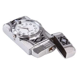 USD $ 5.69   H 26 Watch Shape With Rotating Lights Metal Gas Lighter