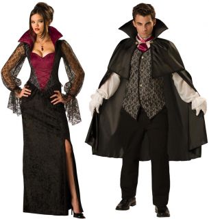 Midnight Vampiress Vampire Adult Couples Costume Set Med Large