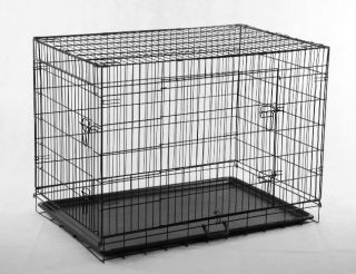  24 30 36 42 48 Wire Folding Pet Crate Dog Cat Cage LC